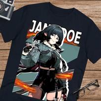Anime Jane Doe Zenless Zone Zero Shirt T Shirt Size S - 5Xl Black Size S - 5XL 3XL