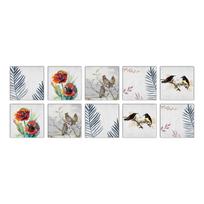 Sienų lipdukas Lipnus Sutirštintas Krištolinis Plytelių Lipdukas Virtuvė Vandeniui Atsparus ir Atsparus Aliejui Tapetai Namų Sienų Dekoravimas S = 10 * 10 (set of 10 pieces) white