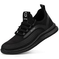 Safety Shoes Men With Steel Toe Cap Anti-smash Men Work Shoes Sneakers Light Puncture-Proof Indestructible Shoes Dropshipping 37 black