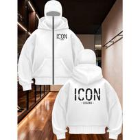 Men's Winter Zip-Up Hooded Sweatshirt - Double Hood Color Block Jacket with Pockets, Loose Fit Casual Outerwear for Cold Weather XXXL gray