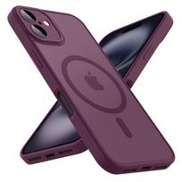 Prabangus matinio paviršiaus telefono dėklas, skirtas iPhone 16 15 14 13 12 11 Pro Max Plus 17 Air, su Magsafe, matinis, skaidrus, magnetinis dangtelis iPhone 12 Pro Max slyva