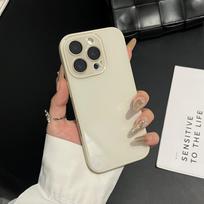 Prabangus Originalus Grūdintas Stiklas Blizgus Dėklas iPhone 11 12 13 14 15 16 17 pro max Kameros Apsauga Smūgiams Atsparus Buferio Dangtelis iPhone 16 Pro black