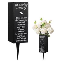 Lauko kapinių metalinis gėlių stovas su gėlių puošmena sodui One Size black