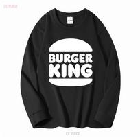 Nauji Marškinėliai Burger King Logotipas Vyriški Juodi JAV Dydis S iki 5XL ilgomis arba trumpomis rankovėmis vintažiniai skalbti stilingi šiek tiek vyriški kasdieniai 3XL black