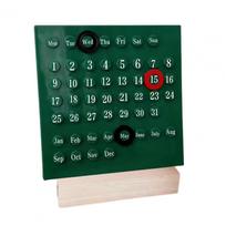 2024 Handmade DIY Desk Calendar Creative Personalized Office Decor Creative Ornamental Calendar Home žalia