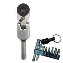 New Mini Torque Wrench 1/4  Adjustable Hexagonal Ratchet Wrench Fast 6.35mm Two-way Screwdriver Manual Tools gray