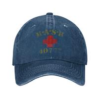 Summer MASH   Baseball Cap Sun  Wholesale Print Washed Trucker Hat Unisex Unisex Fashion Kpop Rock Baseball Caps One Size gray