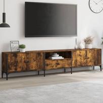 Vidaxl Szafka Pod Tv, Z Szufladą, Przydymiony Dąb, 200X25X44 Cm