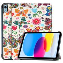 Case for iPad A16 11 2025 iPad 10th 10.9'' with [Tri-fold Stand +  Auto Wake/Sleep],Colorful Premium PU Leather Case Shockproof For iPad 10th 10.9 blue