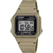CASIO Standartinis skaitmeninis vyriškas laikrodis W-217H-5AV Chaki spalvos Tarptautinis modelis black