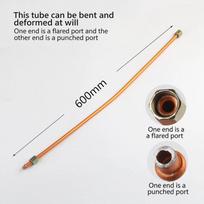 Air Compressor Pressure Relief Valve Tube Copper-plated Aluminum Heat Resistant Durable Exhaust Pipe for Industrial Pneumatic Equipment C3