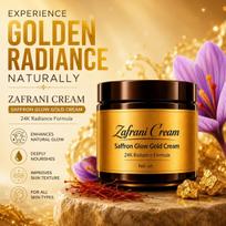 Zafrani Saffron Glow kremas su 24K aukso spindesiu veidui, 100g-1 black