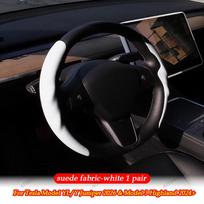 For Tesla Model Y/3/YL Juniper 2026+ Steering Wheel Cover All Season Universal Deer Suede Sports Steering Wheel Cover balta