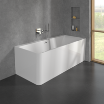 Villeroy & Boch Subway 3.0 prie sienos glaudžiama akrilinė vonia 180x80 cm, dešinė, balta