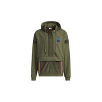 Adidas Originals Trefoil Adv Pusiau užtraukiamas Sportinis Džemperis Vyriški Viršutiniai Drabužiai Pagrindo Žalias GV0930 M gray