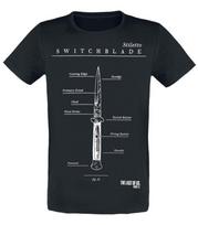 Switchblade T-Shirt black by The Last Of Us Men Round Neck 100% Cotton XL black