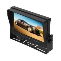 IPS Rear View Monitor HD Full View 2‑Video Input Sunshade Design for Trucks Harvesters gray