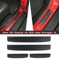 Door Sill Guards Entry Guards for Jeep Wrangler JL JLU 2018+/Gladiator JT + red