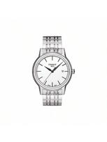 Tissot vyriškas kvarcinis laikrodis, nerūdijančio plieno apyrankė, atsparus vandeniui iki 30 metrų T085.410.11.011.00 balta