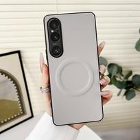 Paprasto odos dėklo su įmontuotu Magsafe magnetiniu žiedu dėklas Sony Xperia 1 VII Xperia 1 vi 10 VI 1 V 5 v 1 iv 5 iv Kameros apsauginis dangtelis Sony Xperia 5 V