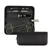 Pfeilring Solingen Black manicure set made of genuine leather Solingen 9350 Manikiūrui
