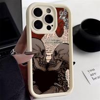 Vintage Red Bats Skull Trendy Pattern Soft Case For Xiaomi Redmi 13C 14C 13 Redmi Note 14 13 12 Pro Plus 5G 12S 11S 11 10 Cover Redmi Note 12 Pro 4G gray