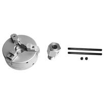 ABWR-Mini Three Jaw Chuck For Lathe Bench Grinder Electric Drill Aluminum Alloy Self Centering Woodworking Turning Chuck