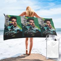 Fernando Alonso Beach Towel Soft Microfiber Quick Dry Absorbent Quick Towels For Bath 70x140 cm black