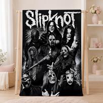 Rock Band S-SlipknotS Throw Summer Flannel Throw Blanket Soft Antistatic Washable KidFriendly Couch Bed Size: 75*100cm, Weight: 230 GSM white