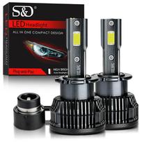2 vnt. 60000 Lm 130W D1S D3S D2S D4S LED priekinių žibintų lemputės 6500K baltos D1R D2R D3R D4R Automobilio Turbo šviesa su dviguru variniu vamzdeliu D4S/D4R