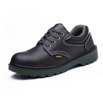 Lightweight Cowhide Safety Shoes: Anti-Smash, Anti-Piercing, Acid & Alkali Resistant, Breathable, Wear-Resistant for Construction Black; 46 gray