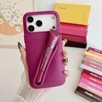 RHODE Braškių Lūpų Blizgesio Organizatorius Telefonui — Silikoninis Apsauginis Dangtelis Su Integruota Lūpų Balzamų Kišenėle (skirtas iPhone) 17AIR