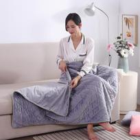 USB Winter Electric Blanket Multi-function Warm-up Blanket Heating Cover Blanket 3-speed Temperature-adjustable Heating Blanket 75X120CM no zipper gray