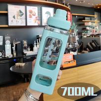 Kawaii Shaker vandens butelis su šiaudiniu lipduku Mielas be BPA 700 ml/900 ml plastikinis arbatos pienas nešiojamas moliūgų gėrimų butelis mergaitei 700ml gray