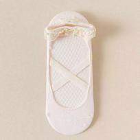 Women Grip Yoga Socks Lace Trim Cross Elastic Straps 1 Pair Anti Slip for Gym Dance Fitness Training one size rožinė
