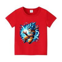 Dragon Ball Goku Anime Print Tops 2026 Summer New T-shirt Unisex Dragon Ball Sports Kids T-shirt 150