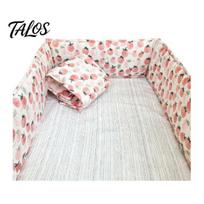 Crib Bumper Pads 4Pcs Padding Set Soft Cushion Baby Pad Safe Adjustable Liner Bed Rail Guard Thickened Bedding for Boys Girls Easy Install O beige