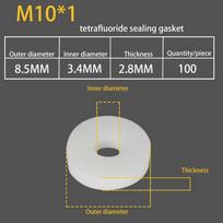 10/100 vnt. Pneumatinės M8 M10 M12 Sandarinimo tarpinės Ptfe O-žiedo tarpinė Didelio slėgio nardymo alpinizmo dalims M10 100pcs
