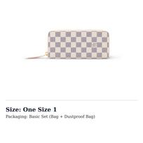 LOUIS VUITTON Clemence Wallet Damier Azur White N61264 One Size 1 white