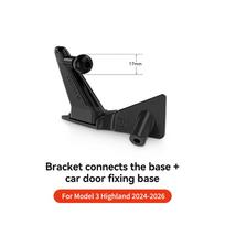 YZ For Tesla Model 3 Y Highland Juniper Door Handle Magnetic Car Phone Holder 360 Degree Rotation Metal Car Mount For LHD black