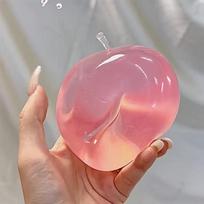 Green Apple Slushie Squishy Moldable Crunchy Non-Rebound Sensory Fidget Toy Stress Relief Squeeze Toy For Medium Grip Strength pink