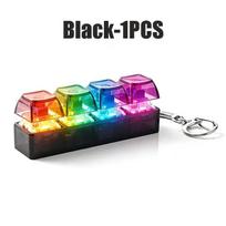 4-Keys Fingertip Keyboard Keychain Rgb Keyboard Fidget Toy With Lights For Stress Relief Decompression Calming Accessories
