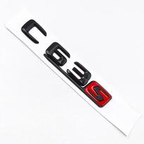 3D Juodi C63S Logotipo Raidės V8 BITURBO Ženklelis Automobilio Galinis Žvaigždės Lipdukas Bagažinė AMG Emblema Mercedes Benz AMG W205 C205 Priedams black