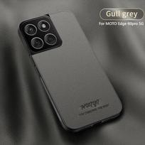 Magnetinis automobilinis dėklas, skirtas Motorola Edge 60 Pro Fusion 50 NEO, prabangus odinis, matinio paviršiaus, minkštas rėmelis, apsauginis galinis dangtelis, skirtas Moto G96 G75 Moto G64 5G pilka
