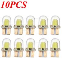 10 vnt. T10 W5W lemputė LED Automobilio numerio lentelės lempa COB T10 LED Canbus gabaritinis žibintas LED parkavimo lemputė Automobilio salono skaitymo lemputė yellow