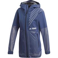 Adidas Terrex Hooded Windproof Sports Zip Jacket Women Jackets FJ9369 M blue