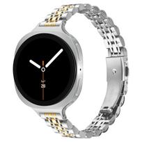 Plonas dirželis Samsung Galaxy Watch 8 laikrodžiui 44mm 40mm Priedai Metalinis Nerūdijančio plieno Apyrankė correa Galaxy Watch 8 classic 46 galaxy 8classic 46mm gray