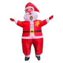 Pripučiamas Kalėdų Senelio kostiumas Helovinui ir Kalėdų Cosplay One Size red