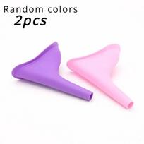Portable Silicone Women Urinal Outdoor Female Urinal  Funnel Stand Up Pee Urination Device Travel Camping travel toilet purple