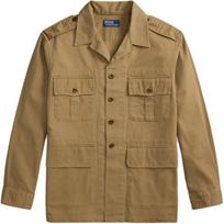 Polo Ralph Lauren Textured Jacket Style Cotton Solid Color Single Breasted Long Sleeve Shirt Classic Edition Men shirts MNPOWOV16824977-250 xL beige
